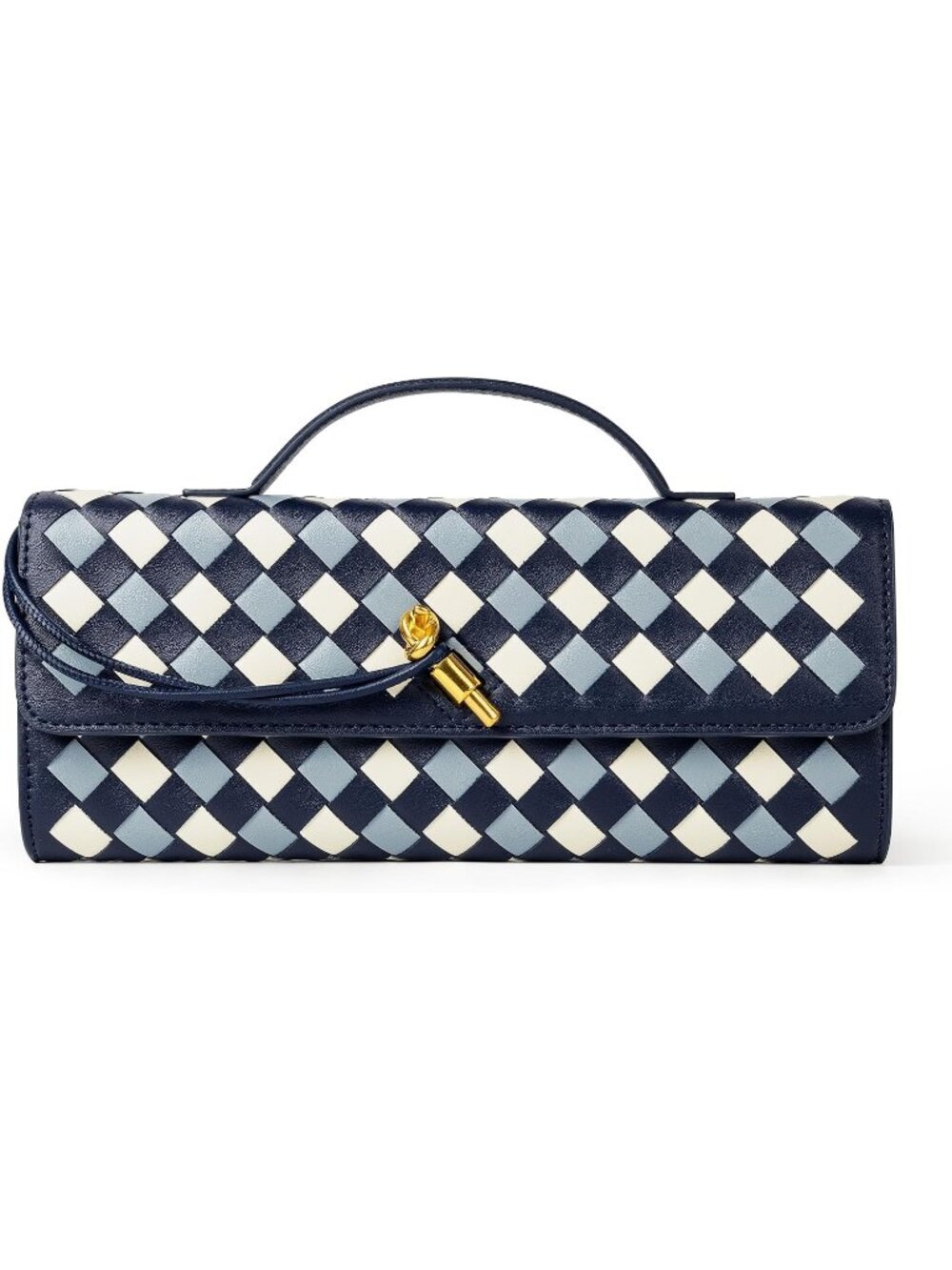 〽️Women's Mixed Ocean Clutch Purse Woven Vegan Leather Evening Crossbody Bags